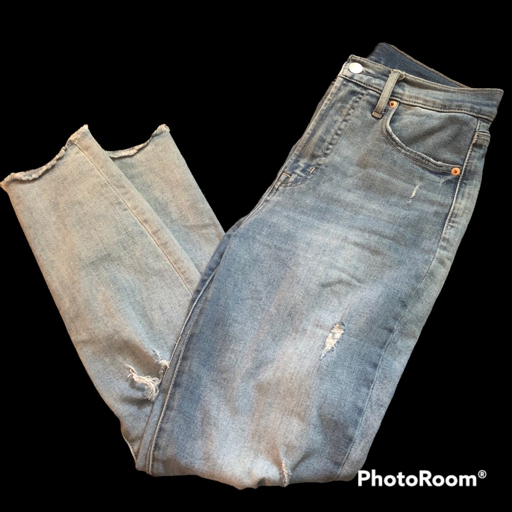 GAP Distressed High-Rise True Skinny Jeans